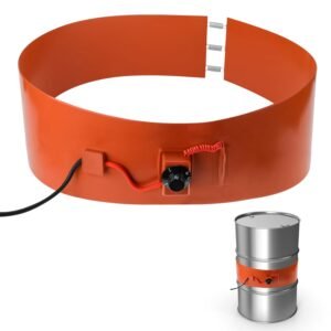 Silicone Band Heater for 55-Gallon Drums (120V, 1200W, Adjustable Thermostat)