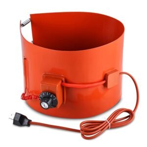 Silicone Band Heater for 5-Gallon Drums (120V, 800W, Adjustable Thermostat)